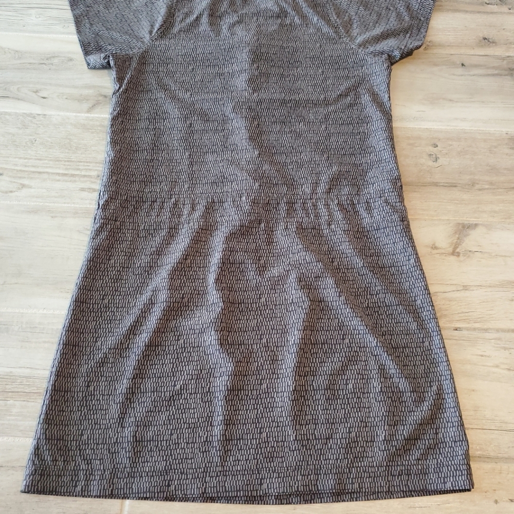 Lole Gray Geometric Zip Up XS Athletic Dress Recycled Fabric Pickleball Tennis - Picture 7 of 8